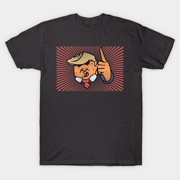 Comic Style Graphic Design of President Trump T-Shirt by StreetDesigns